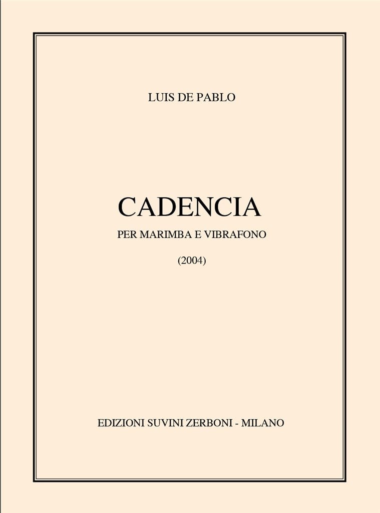 Cadencia (2004) Per Marimba E Vibrafono (7 Ca.)